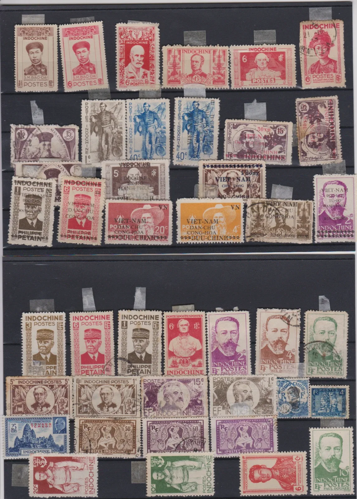 Indochine & Viêt-Nam - Timbres, Surcharges, Bao Dai, Poste aérienne, Mixtes — Vue 4
